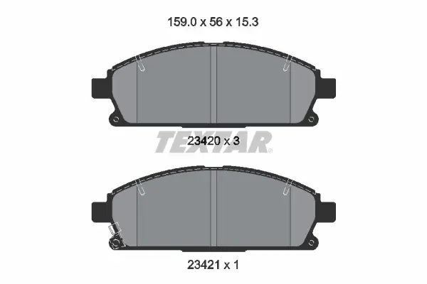 Тормозные колодки textar 2342006