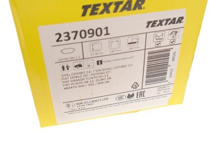 Тормозные колодки textar 2370901