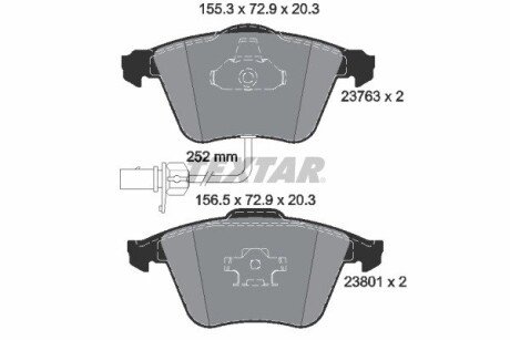 Тормозные колодки textar 2376302 на Ауди А4 б7