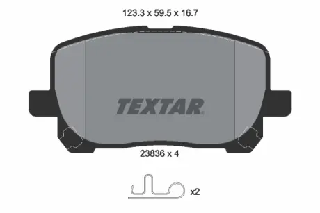 Тормозні (гальмівні) колодки Textar 2383601