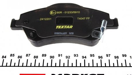 Передні тормозні (гальмівні) колодки textar 2412201