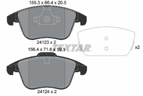 Тормозные колодки textar 2412305