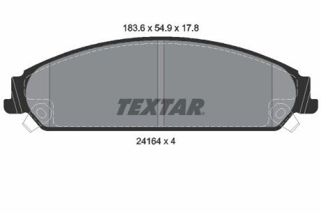 Тормозні (гальмівні) колодки textar 2416401 на Крайслер 200