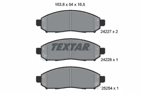 Тормозные колодки textar 2422704