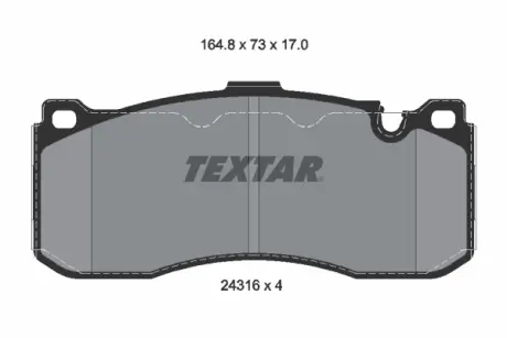 Тормозні (гальмівні) колодки Textar 2431601