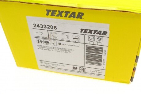 Тормозные колодки textar 2433205