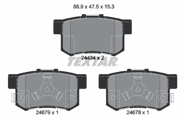 Тормозные колодки textar 2443402