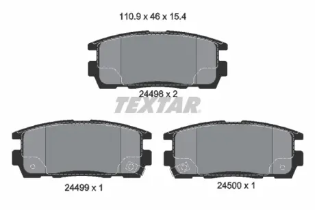 Тормозные колодки textar 2449801