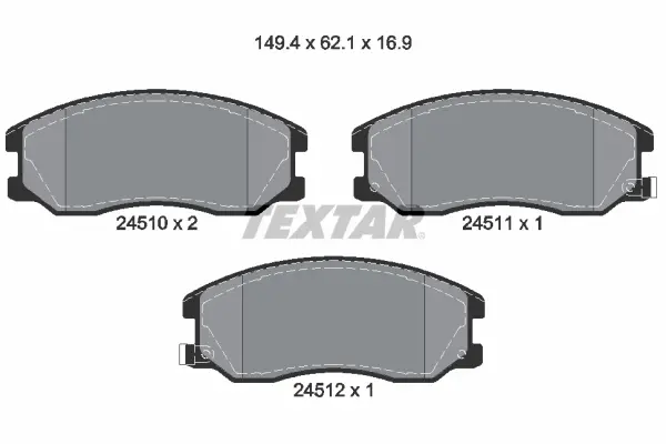 Тормозные колодки textar 2451001
