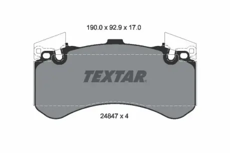 Тормозні (гальмівні) колодки Textar 2484701