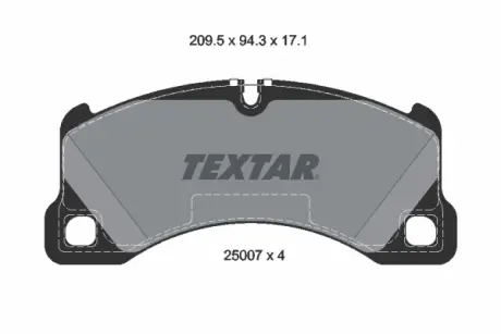 Тормозні (гальмівні) колодки Textar 2500701