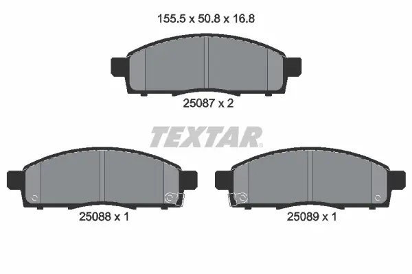Тормозні (гальмівні) колодки Textar 2508701 (фото 1)