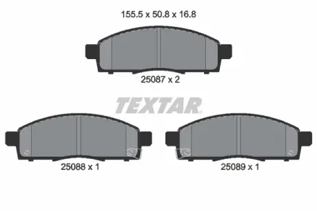 Тормозні (гальмівні) колодки Textar 2508701
