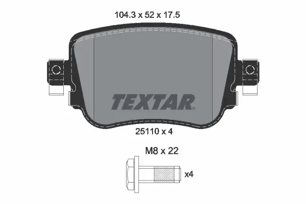 Тормозные колодки textar 2511003