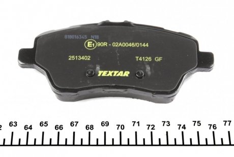Передние тормозные колодки textar 2513402