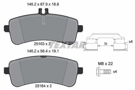 Тормозные колодки textar 2516302 на Мерседес S-Class C217/A217