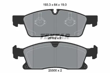 Тормозные колодки textar 2519201