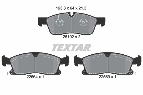 Тормозные колодки textar 2519207