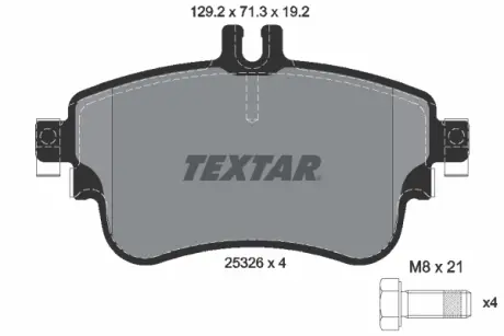 Тормозні (гальмівні) колодки Textar 2532601