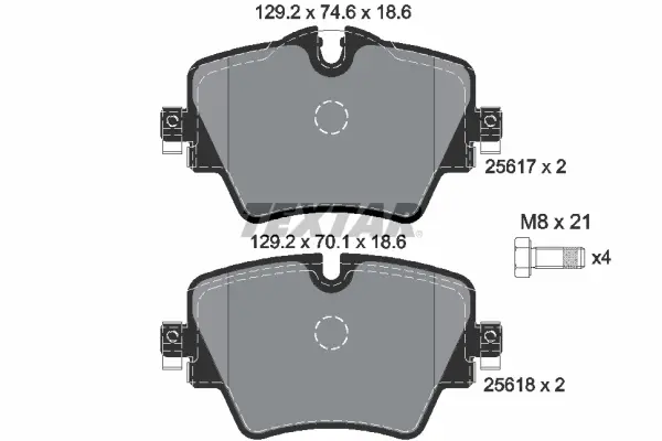 Тормозные колодки textar 2561701