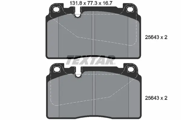Тормозные колодки textar 2564301