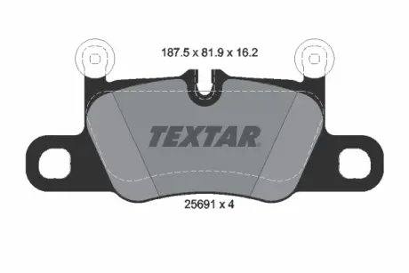 Тормозні (гальмівні) колодки Textar 2569101