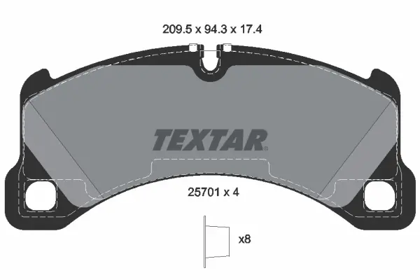 Тормозні (гальмівні) колодки Textar 2570101 (фото 1)