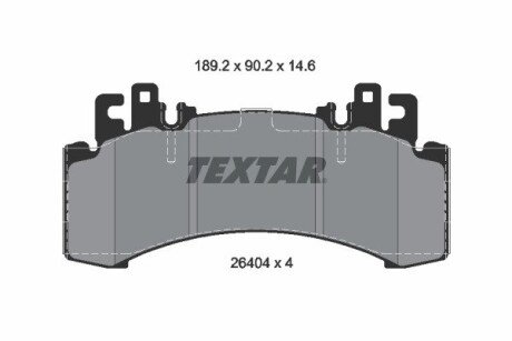 Тормозні (гальмівні) колодки textar ""2640401" на Мерседес EQS X296