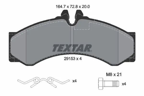 Тормозные колодки textar 2915301