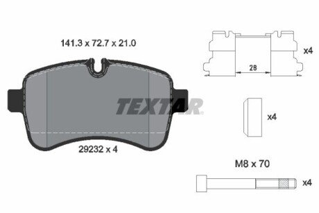 Тормозні (гальмівні) колодки textar 2923201