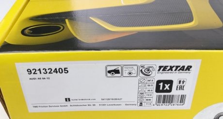 Вентилируемый тормозной диск textar 92132405