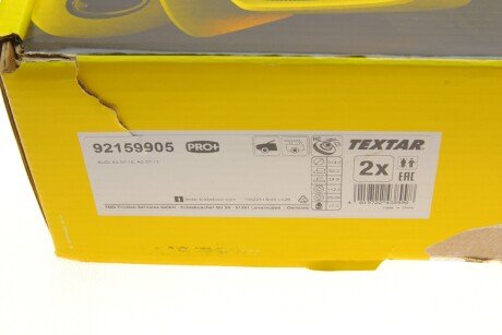 Вентилируемый тормозной диск textar 92159905