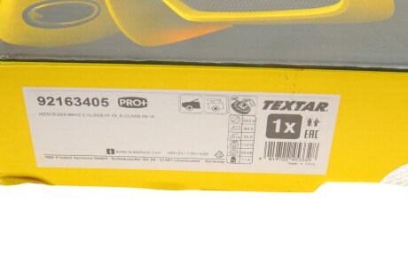 Вентильований гальмівний диск textar 92163405