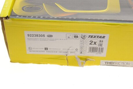 Вентилируемый тормозной диск textar 92238305