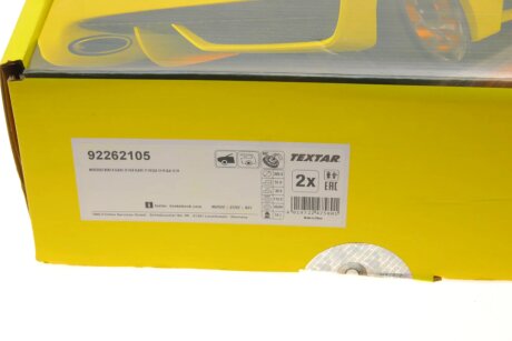 Вентилируемый тормозной диск textar 92262105