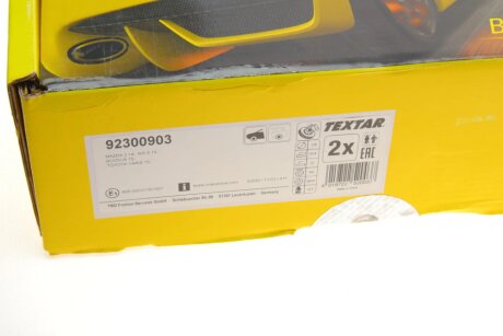 Вентилируемый тормозной диск textar 92300903