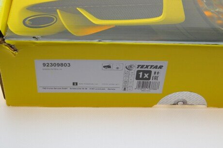 Вентилируемый тормозной диск textar 92309803