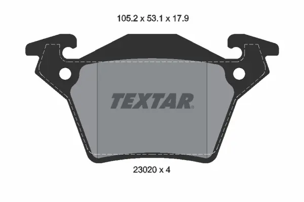Задние тормозные колодки textar 2302001