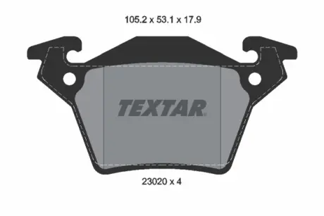 Задние тормозные колодки textar 2302001
