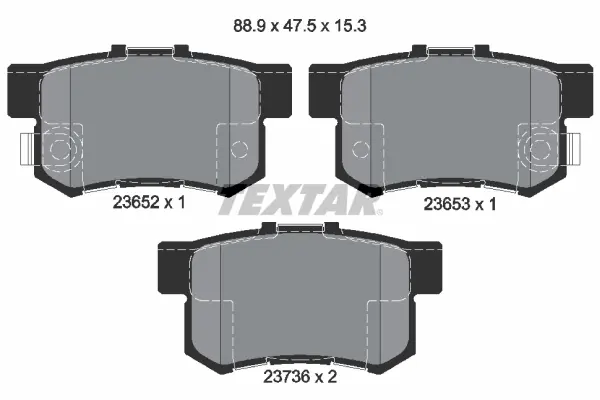 Задние тормозные колодки textar 2365201
