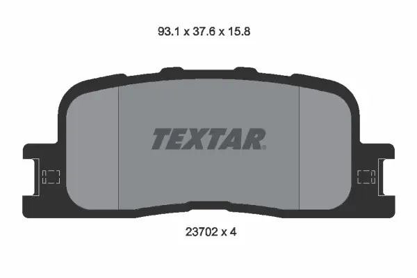 Задние тормозные колодки textar 2370201