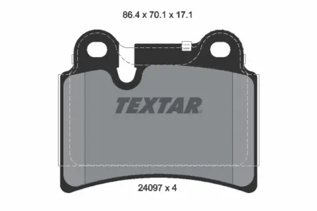 Задні тормозні (гальмівні) колодки Textar 2409701