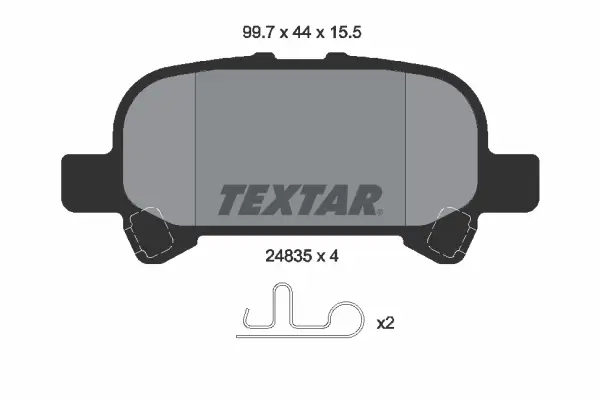Задние тормозные колодки textar 2483501