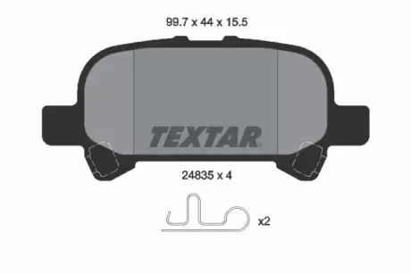 Задние тормозные колодки textar 2483501