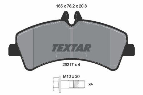 Задние тормозные колодки textar 2921702