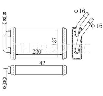 Радіатор пічки (опалювача) thermotec D6G010TT