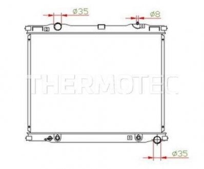 Радиатор охлаждения двигателя thermotec D70305TT