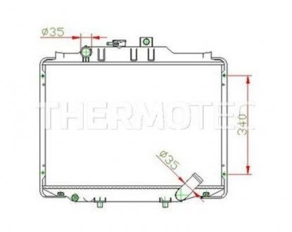 Радиатор охлаждения двигателя thermotec D70505TT