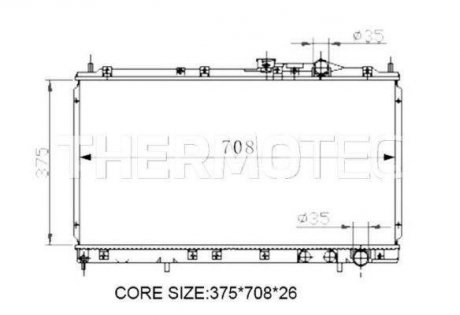 Радіатор охолодження двигуна thermotec D75002TT