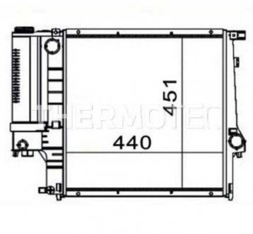 Радиатор охлаждения двигателя thermotec D7B009TT